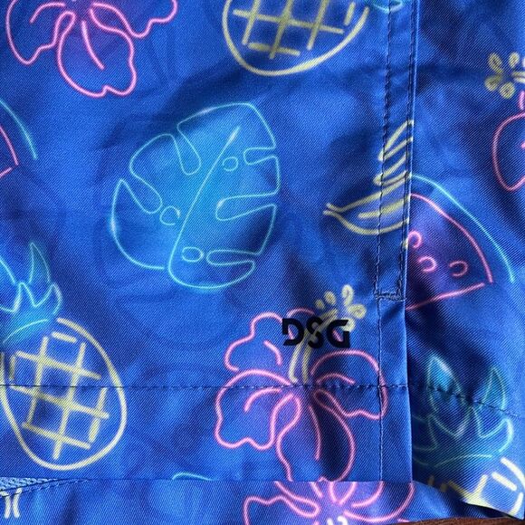 Men’s NWT Blue DSG Tropical Neon Swim Trunks/Shorts. Size Medium - Picture 8 of 8